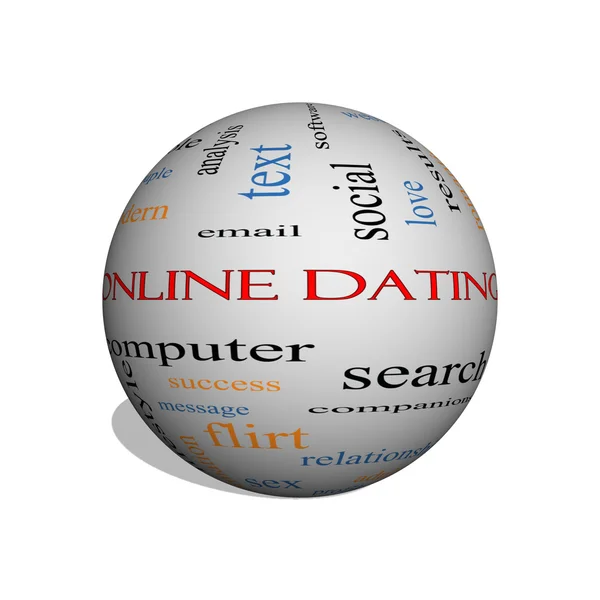 Online Dating 3d bol Cloud Concept — Stockfoto