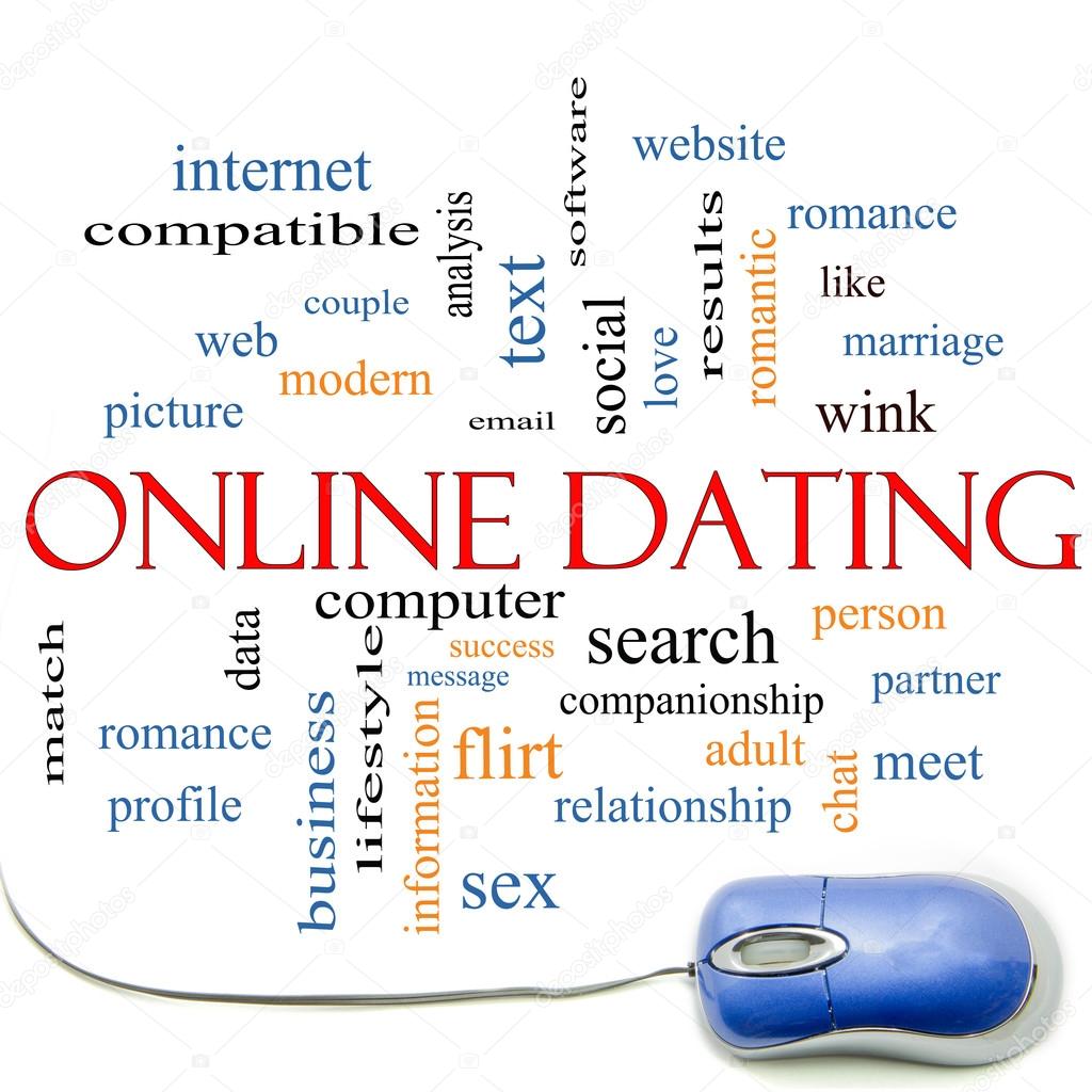 Online Dating  Cloud Concept with Mouse