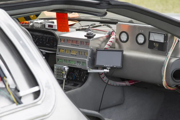 DeLorean DMC-12 Back to the Future Car Model Interior — Stock Photo, Image