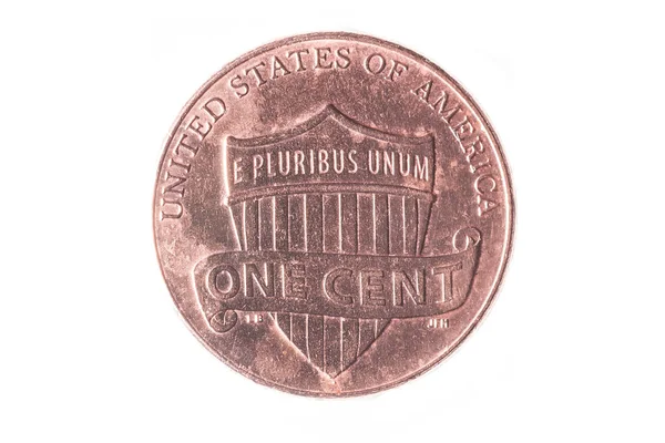 배경에 센트짜리 동전의 — 스톡 사진