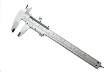 Metal cernier kalibre beyaz arkaplan üzerinde izole