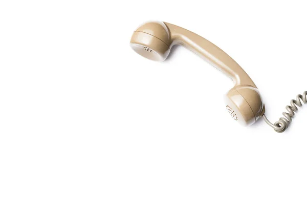 Słuchawka Telefonu Retro Vintage Izolowana Białym Tle — Zdjęcie stockowe