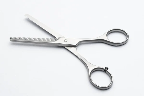 Pair Hair Thinning Scissors White Background — Stock Photo, Image