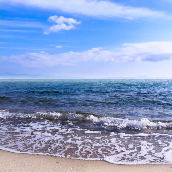 Sea beach blue sky sand sun — Stock Photo, Image