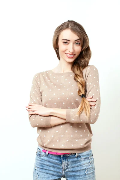 Retrato de mujer de estilo casual joven — Foto de Stock