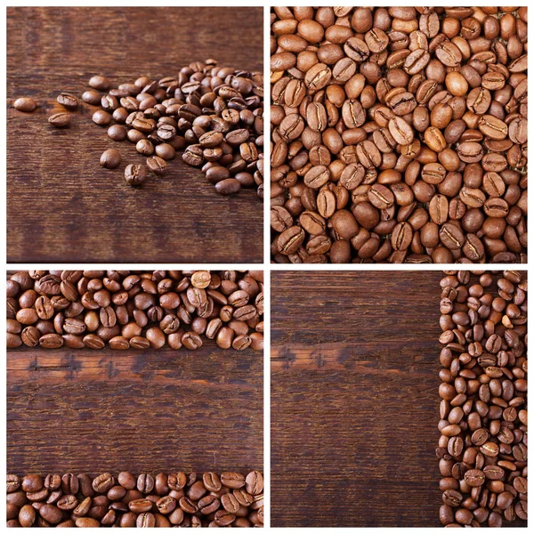 Coffee beans on wood background. — Stock Photo, Image