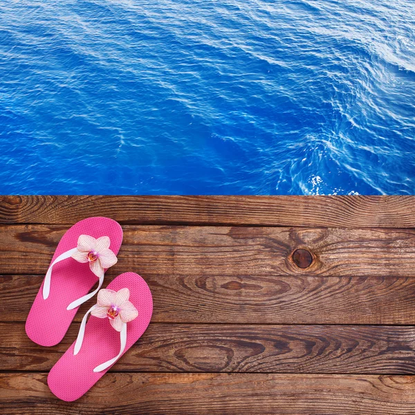 Summer beach, set of summer accessories — Stock Photo, Image