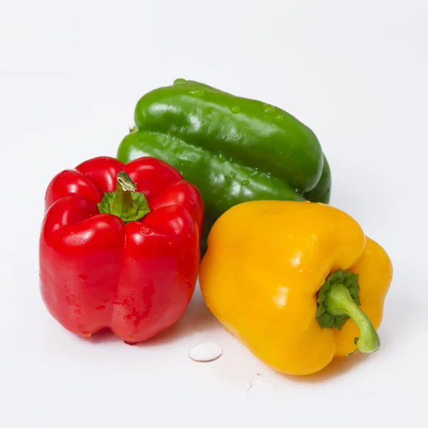 Bell peppers on white — Stock Photo, Image