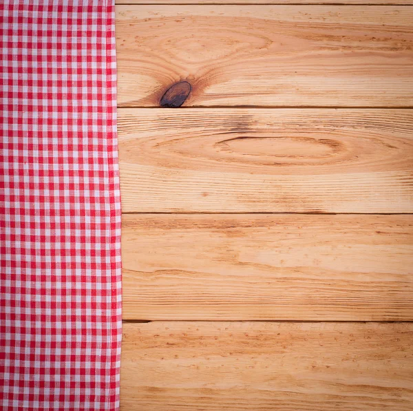 Ren anteckningsbok för inspelning meny, recept på röd rutig bordsduk tartan. — Stockfoto