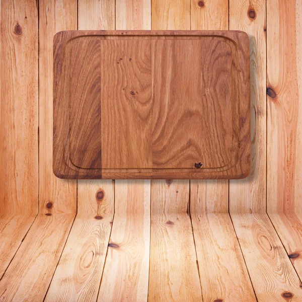 Wood texture. Wooden kitchen cutting board close up. Stock Photo by