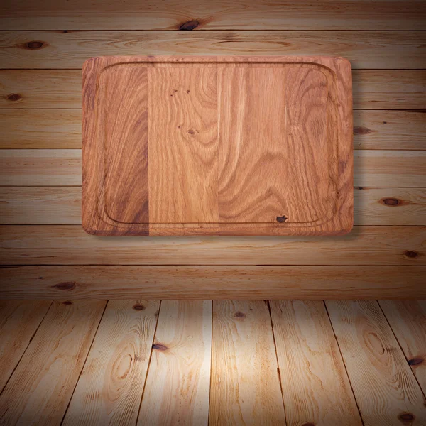 Wood texture. Wooden kitchen cutting board close up. — Stock Photo, Image