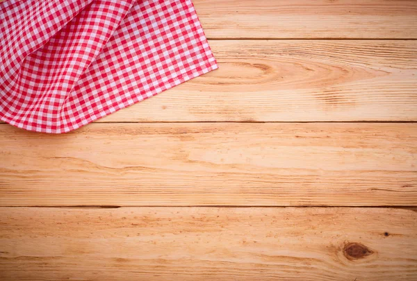 Pure notebook for recording menu, recipe on red checkered tablecloth tartan. — Stock Photo, Image