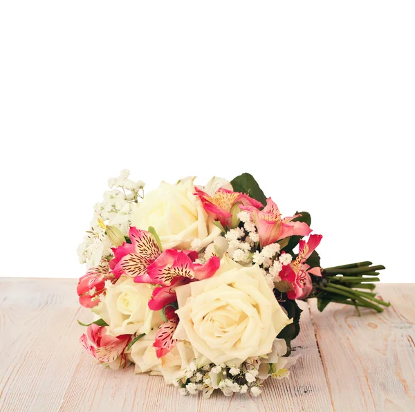 Bouquet da sposa di fiori isolati . — Foto Stock