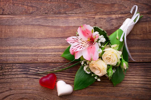 Bouquet da sposa, sfondo . — Foto Stock