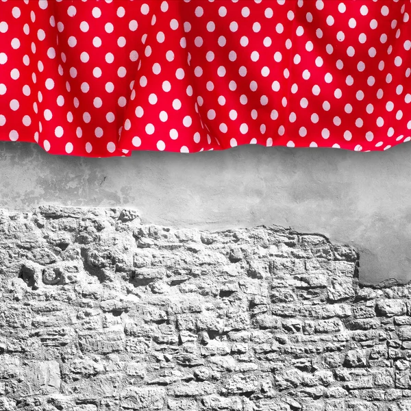 Stone wall texture with cloth. — Stock Photo, Image