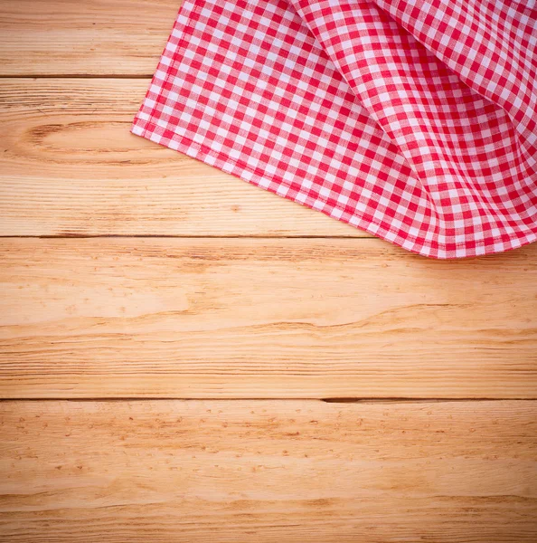 Fundo de textura de madeira e toalha de mesa — Fotografia de Stock
