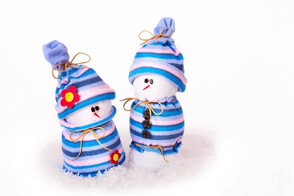 Glada snögubbar Christmas Ornament isolerade — Stockfoto