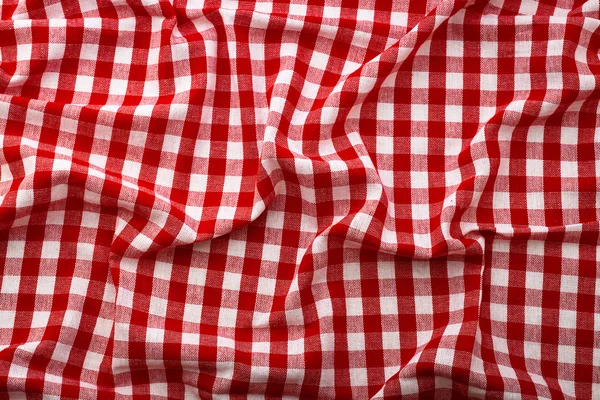 Mantel arrugado tartán rojo en jaula textura papel pintado . —  Fotos de Stock