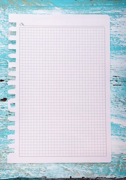 Blank page of paper on wooden board — Stock Photo, Image