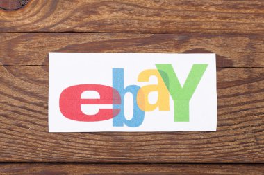eBay logotype printed on paper clipart
