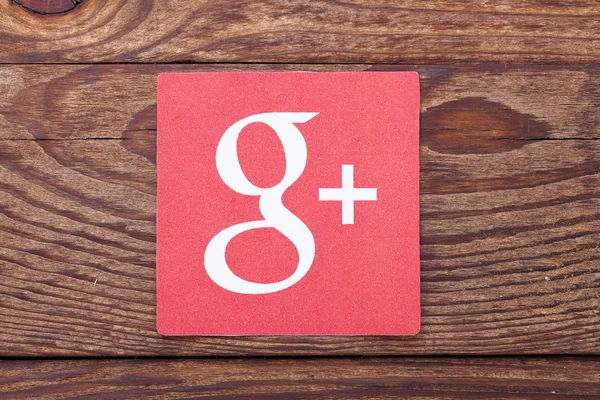 Carta stampata con logotipo Google — Foto Stock