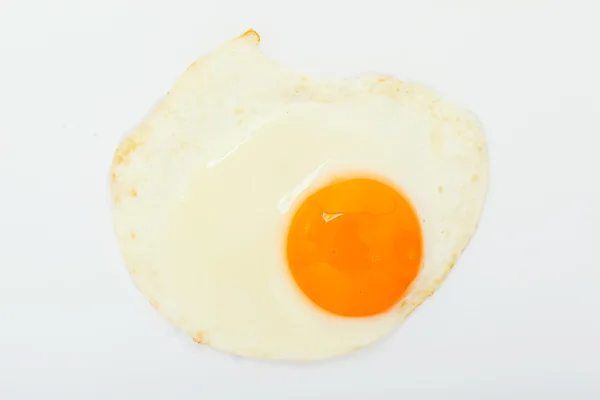 Fried egg on white background — Stock Photo, Image