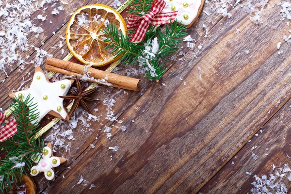 Decoração de Natal com neve — Fotografia de Stock