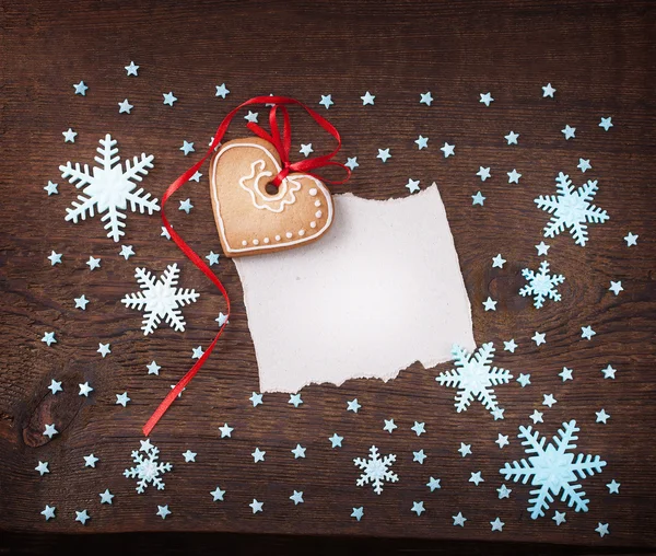 Decoración de Navidad con nieve — Foto de Stock