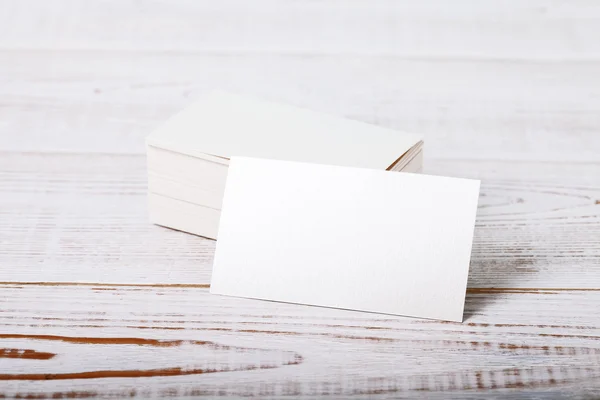 Thick white cotton paper business card — Stock Photo, Image