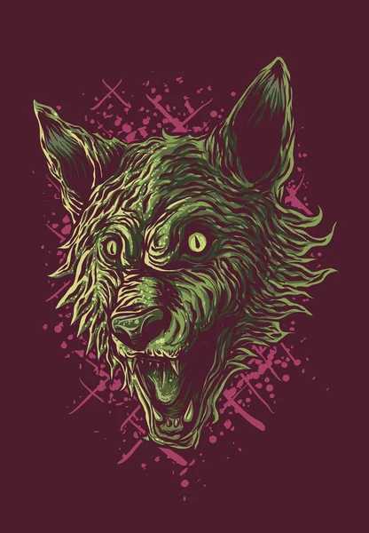 Tête de loup-garou — Image vectorielle