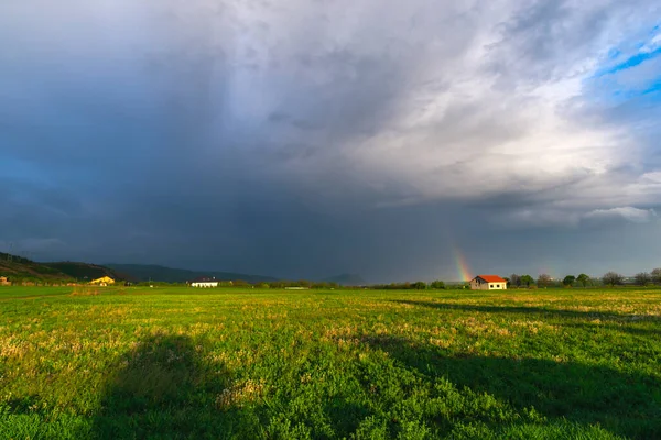 Fırtına Bulutları Saskatchewan Bozkır Sahnesi — Stok fotoğraf