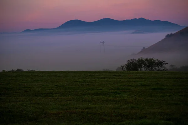 Воздушный Вид Горы Закате — стоковое фото