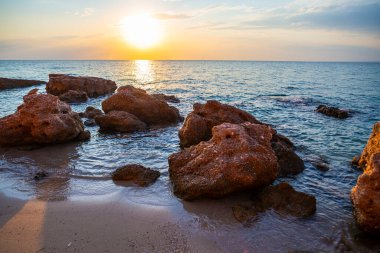 Dalgaları ve denizi olan güzel sahil