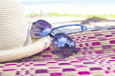 Yaz konsepti ile kum plaj aksesuarları