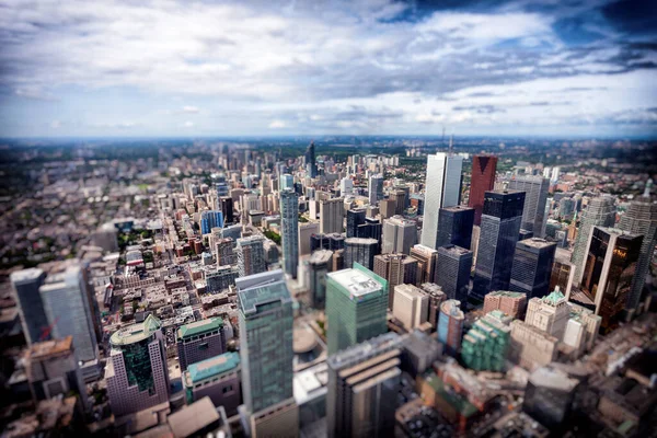 Aerial view of modern skyscrapers and office buildings in Toronto Royalty Free Stock Photos