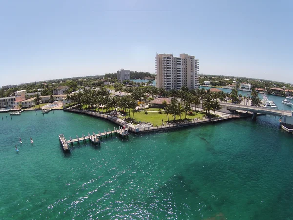 Waterfront pier in South Florida — Stock Photo, Image