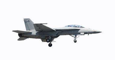 Donanma jeti tarafı beyaz arka planda izole edilmiş.