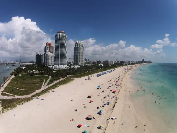 佛罗里达州迈阿密海滩，鸟瞰图 — 图库照片