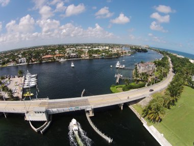 Coastal aerial view of Florida clipart
