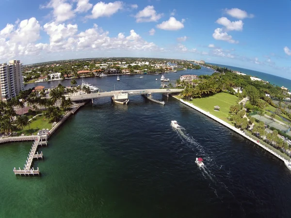 Luchtfoto van de zee van Florida — Stockfoto