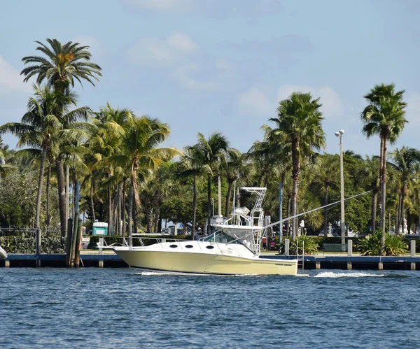 Motorbåt i tropiska Florida — Stockfoto