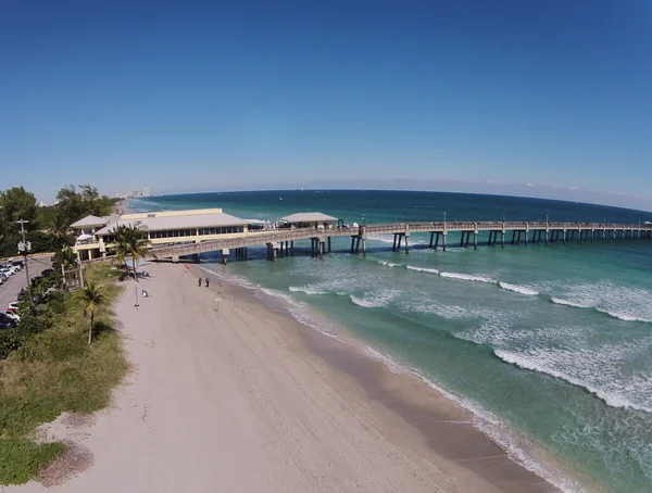 Fishing pier aerial view — Stock Photo, Image