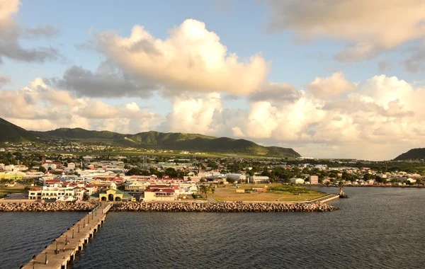 Muelle frente al mar en St Kitts — Foto de Stock