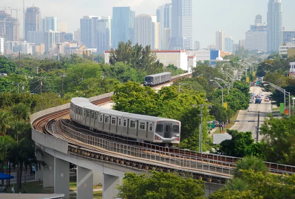 Miami metro tåg Royaltyfria Stockfoton