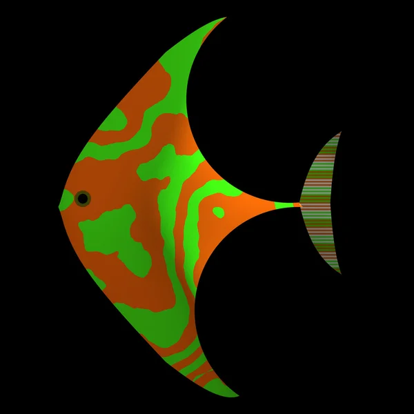 Vykreslení barevné ryby — Stock fotografie