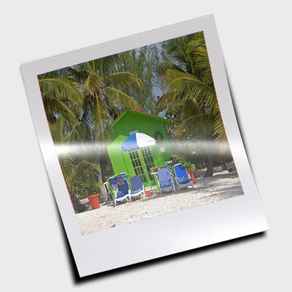 Photo slide beach cabin — Stock Photo, Image