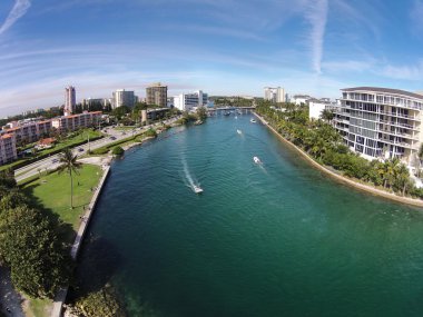Florida su yolları havadan görünümü