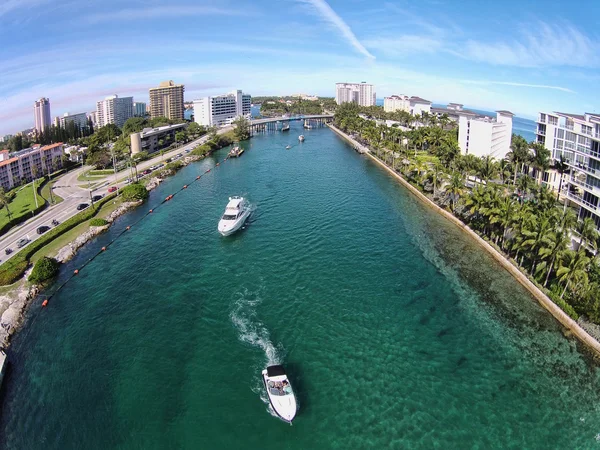 Szabadidős csónakázás a floridai Boca Raton — Stock Fotó