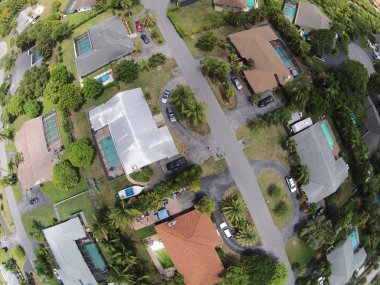 Florida evlerin havadan görünümü