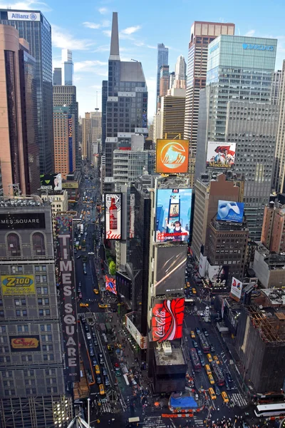 从上面的纽约城的时报广场 — 图库照片